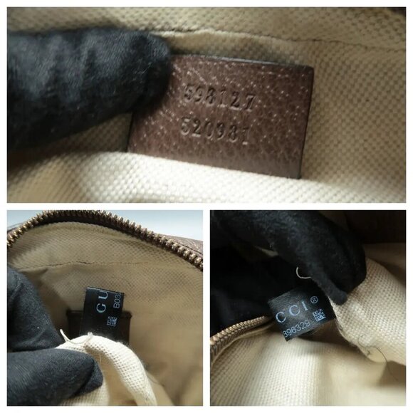 100% Authentic GUCCI  Ophidia Brown Canvas Crossbody Bag 922-12524 - Picture 11 of 12